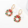 Wholesale Christmas Series EarringsCartoon Santa Claus Christmas Tree Earring