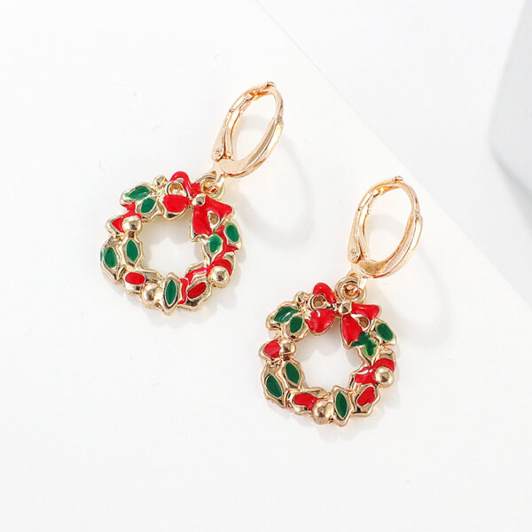 Wholesale Christmas Series EarringsCartoon Santa Claus Christmas Tree Earring