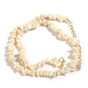 White Coral / 43cm Long Tail Chain 5cm