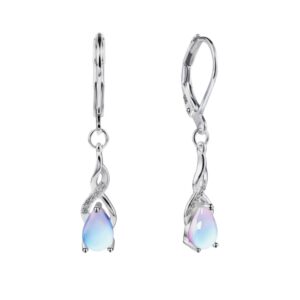 Moonstone Earrings [White Gold]]