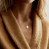 Wholesale PVD Coated 14K Gold Real Plated Round Customization Laser Engraving Solid Color 304 Stainless Steel Simple Style Classic Commute Waterproof Non Tarnish Pendant Necklace