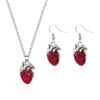 Wholesale Gothic Halloween Three-dimensional Blood-Dripping Heart Necklace Earring Set