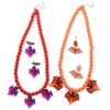 Wholesale European and American Halloween Creative Earrings Solid Color Bat Ghost Beaded Acrylic Necklace Personalized Jewelry Set for Women