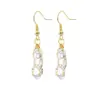 Wholesale 1 Pair Casual Simple Style Geometric Natural Stone Crystal Iron Drop Earrings