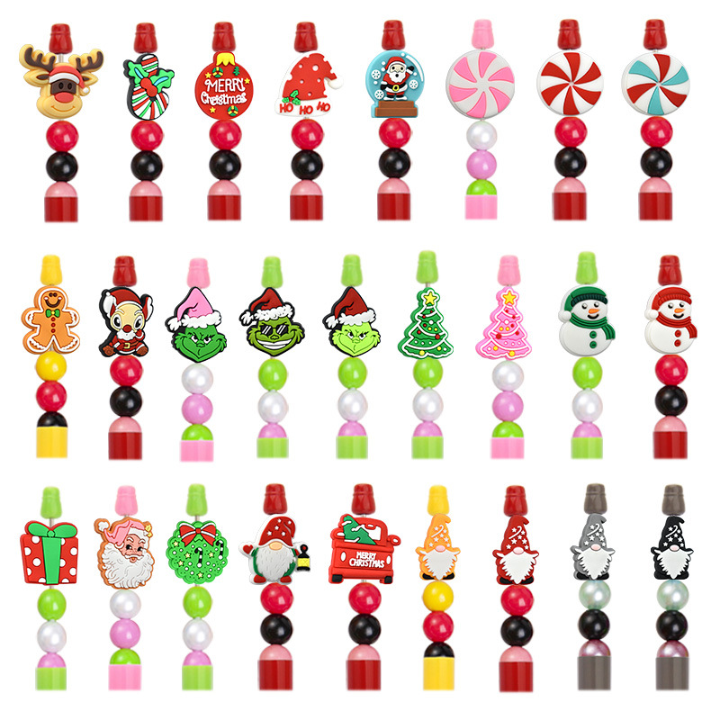 Wholesale Random Christmas Series Creative Ballint Pen Bead Aessories