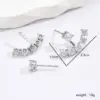 1 Pair Simple Style Shiny Anchor Plating Inlay 201 Stainless Steel Zircon 18K Gold Plated Ear Studs