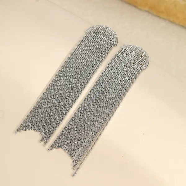 Wholesale Elegant Long Tassel Titanium Steel Earrings Women's Exaggerated Fashion Jewelry Non-fading Holiday Party Date Shopping