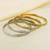 Wholesale PVD Coated 18K Gold Plated Circle 304 Stainless Steel Simple Style Waterproof Non Tarnish 304 Stainless Steel Bangle