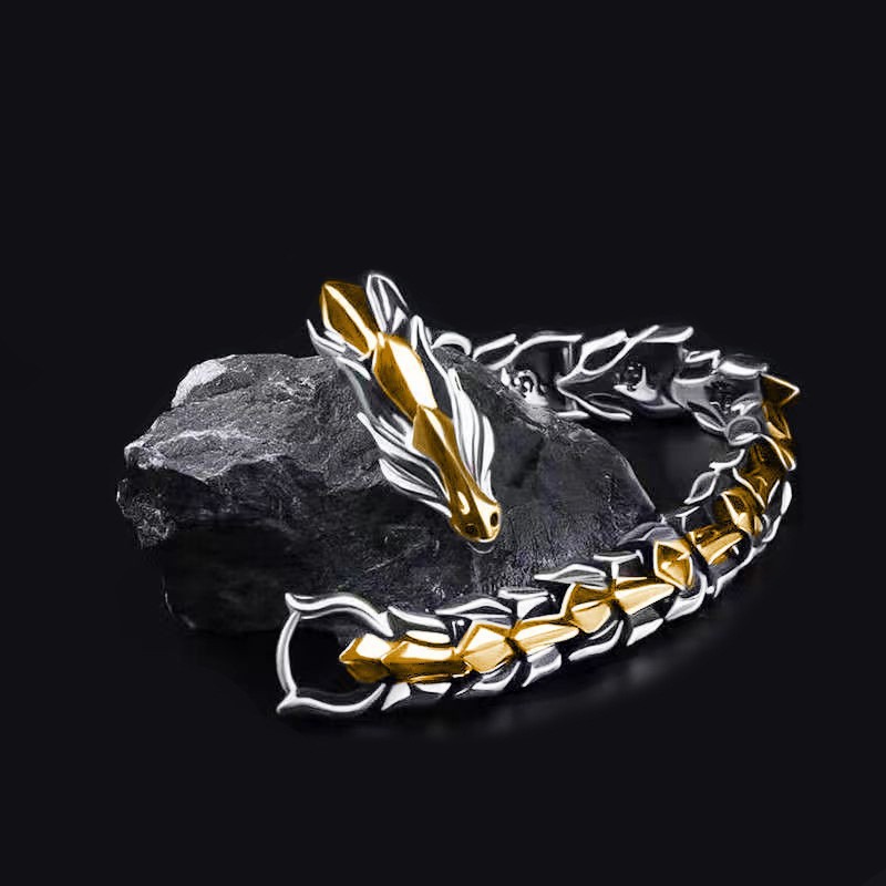 Wholesale Punk style men's keel chain titanium steel bracelet