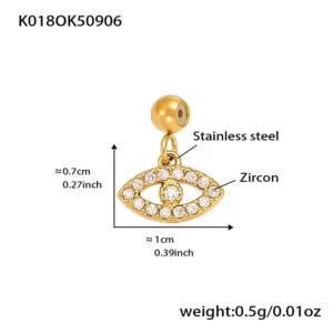 K018-Golden Devil's Eye Zircon Pendant