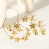 Wholesale PVD Coated Real Gold Plated 18K Gold Star Moon 304 Stainless Steel IG Style Nordic Style African Style Waterproof Non Tarnish 304 Stainless Steel Lobster Trigger Clasp Closure Pendant Necklace
