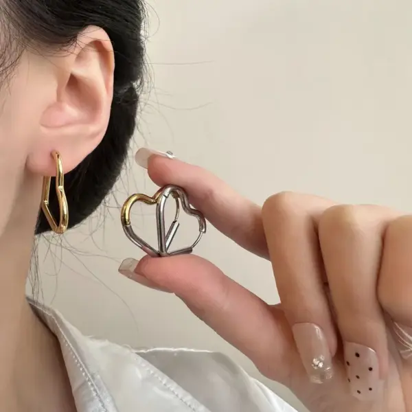 1 Pair Simple Style Classic Style Geometric Plating Titanium Steel Earrings