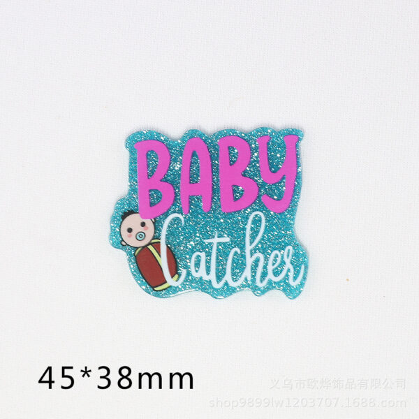 Wholesale Cartoon letter rainbow heart bag accessories acrylic