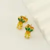 Wholesale PVD Coated 18K Gold Plated Fruit Pineapple Watermelon 304 Stainless Steel Elegant Glam Waterproof Non Tarnish Ear Studs