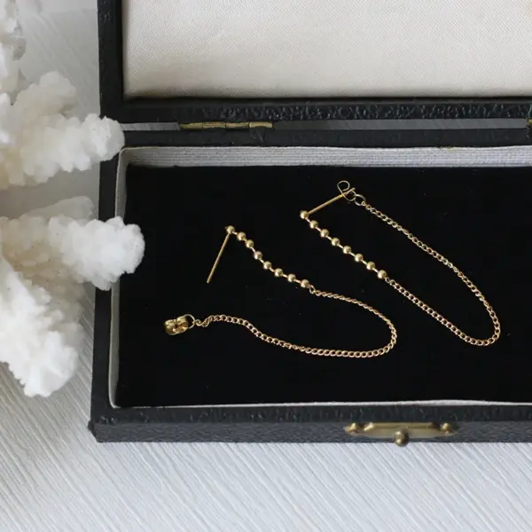 PVD Coated Real Gold Plated 18K Gold 304 Stainless Steel Waterproof Non Tarnish Earrings Ear Studs