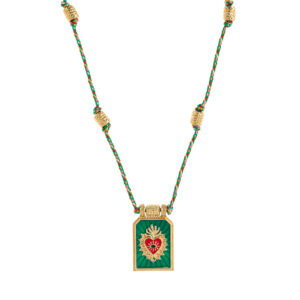 Green necklace (with beads)