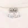 Simple Style Round Heart Shape Stainless Steel Inlay Artificial Diamond Ear Studs 1 Pair