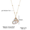 Wholesale European and American Fashion Commuter Conch Bead Necklace Natural Shell Pattern Pendant Bohemian Beach Style Natural Jewelry