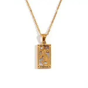 Original New Tarot Necklace-Gold-Power