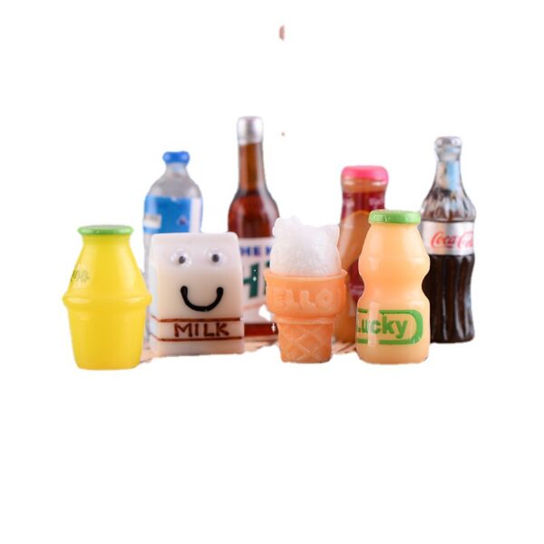 oly-84b4b457e3d31e7525fb790a6504386e Wholesale Yangle bottle milk Cola resin crafts mini fleshy small ornaments Jewelry pendant parent-child gifts
