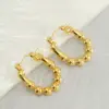 oly-84b4ce83ee69489f5789459b7e9567e4 Wholesale 1 Pair Basic Classic Style Geometric Plating 304 Stainless Steel 18K Gold Plated Hoop Earrings