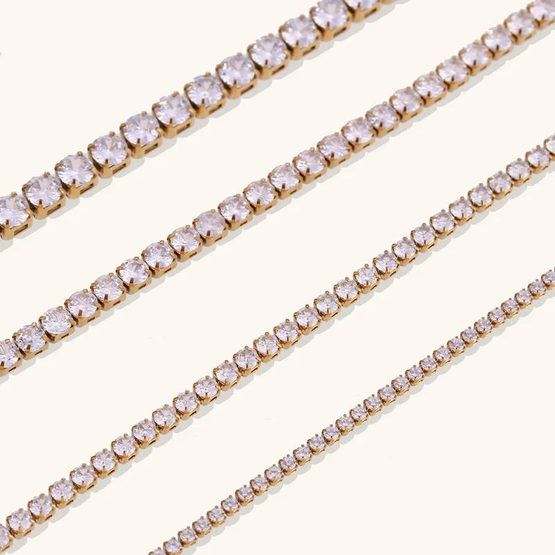 Wholesale PVD Coated Real Gold Plated 18K Gold Geometric Titanium Steel Elegant Glam Waterproof Non Tarnish 304 Stainless Steel Necklace