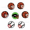 Wholesale [Hongzhou] ball sports theme new food grade silicone diy string pen keychain loose beads in stock