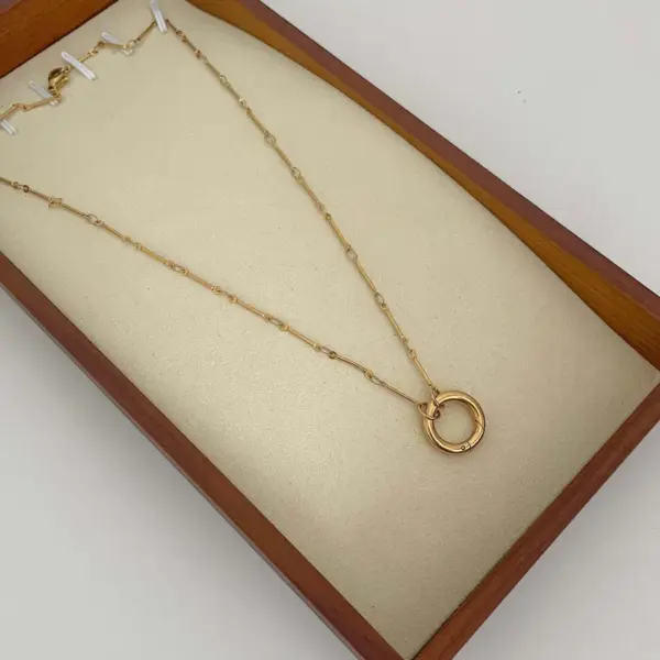 Wholesale 304 Stainless Steel DIY Basic Snake Bone Chain Necklace For Women Vacuum Plated 18K Gold Accessories Lobster Clasp Casual Travel