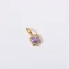 Wholesale 304 Stainless Steel Geometric PVD Coated Zircon 18K Real Gold Plated Simple Style Classic Style Waterproof Non Tarnish Plating Inlay