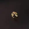 Ear Cartilage Rings & Studs Fashion Snake Copper Plating Inlay Zircon