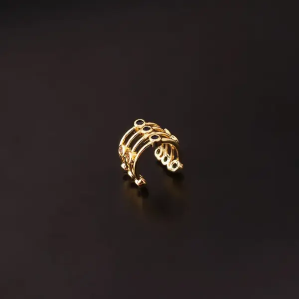 Ear Cartilage Rings & Studs Fashion Snake Copper Plating Inlay Zircon