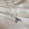Wholesale Colorful Blue and Purple Fishtail Necklace French Super Fairy Mermaid Princess Light Luxury Elegant Magic Flash All-match Clavicle Chain
