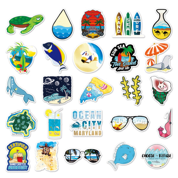 Wholesale 50 marine INS wind cartoon graffiti stickers laptop car trunk waterproof decorative stickers
