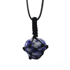 Black Woven Blue Grain Stone