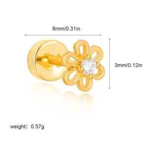 Gold Six-petal Flower G048_3