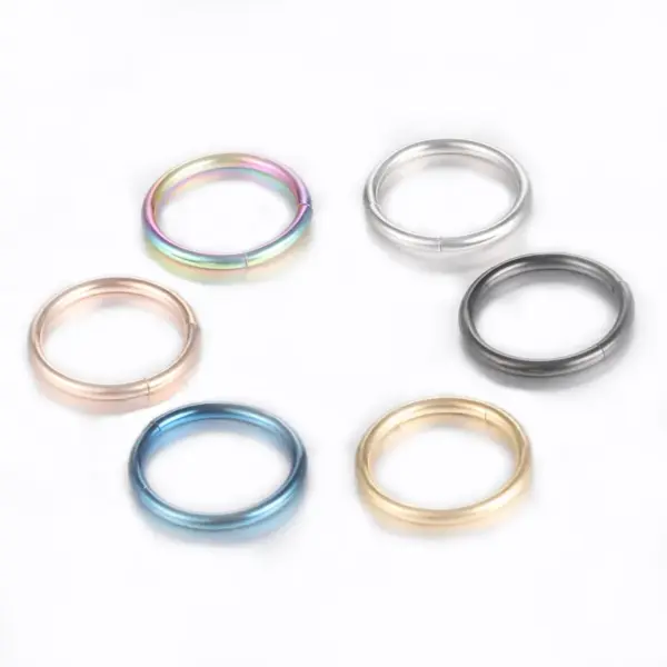 Wholesale Simple Style Round Stainless Steel Plating Nose Ring 1 Piece Nose Pin