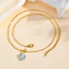 Wholesale PVD Coated Real Gold Plated 18K Gold Rainbow Crown Bow Knot 201 Stainless Steel IG Style Cartoon Style Cute Waterproof Non Tarnish 201 Stainless Steel Lobster Trigger Clasp Closure Pendant Necklace