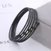 Wholesale Solid Color Twist Titanium Steel Casual Exaggerated Bangle