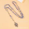 Wholesale Glass beads cross rosary prayer necklace beads