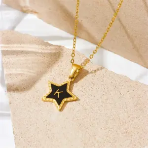 K Letter Gold Necklace