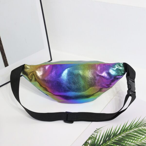 Wholesale Cross-border Women's Waist Bag Wholesale Men's Running Waist Bag Outdoor Cashier Colorful Laser Shoulder Crossbody Mobile Phone Bag