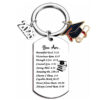 Wholesale Light Luxury Stainless Steel Keychain University Middle School Bag Pendant Inspirational DIY Keychain Student Gift Graduation Season