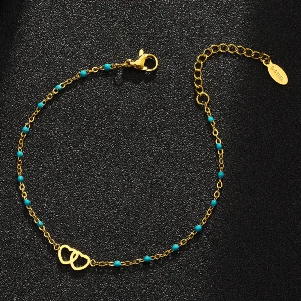 Wholesale Sweet Heart Shape Stainless Steel Metal Bracelets 1 Piece