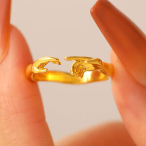 Kc gold opening ring (environmental protection copper) G-537