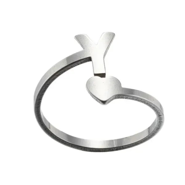 Wholesale Jewelry Fashion Letter 201 Stainless Steel Plating Open Ring