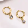 Wholesale PVD Coated Gold Plated Geometric 201 Stainless Steel Vintage Style Simple Style Waterproof Non Tarnish 304 Stainless Steel Earrings