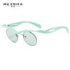 Wholesale cross-glasses sunglasses women's round frame sunglasses men's high-grade sense special-shaped half-frame eyebrows personalized sunglasses