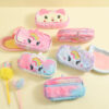 oly-853a5f16ff519bcb056bcafe444501b2 Wholesale Cartoon Unicorn Pencil Case Children's Plush Pencil Case