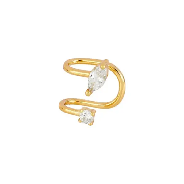 Wholesale 1 Piece Fashion U Shape Plating Copper Zircon Ear Cuffs