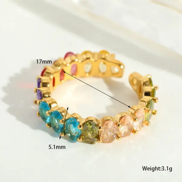 Wholesale Ion Plating (IP) Colorful 304 Stainless Steel Luxurious Shiny Waterproof Non Tarnish Rings